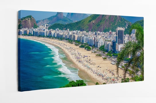 Obraz na płótnie HOMEPRINT,  najsłynniejsza plaża Copacabana w Rio de Janeiro, Brazylia 100x50 cm HOMEPRINT