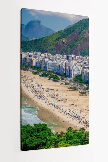 Obraz na płótnie HOMEPRINT,  najsłynniejsza plaża Copacabana w Rio de Janeiro, Brazylia 50x100 cm HOMEPRINT
