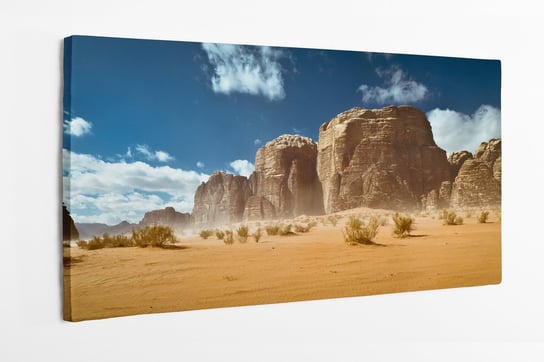 Obraz na płótnie HOMEPRINT, naturalne skały pustyni Wadi Rum w Jordanii, burza piaskowa 120x60 cm HOMEPRINT