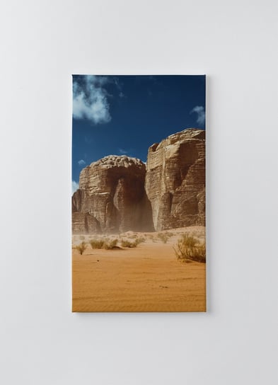 Obraz na płótnie HOMEPRINT, naturalne skały pustyni Wadi Rum w Jordanii, burza piaskowa 60x120 cm HOMEPRINT