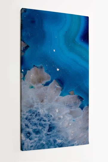 Obraz na płótnie HOMEPRINT, niebieski agat, kamień półszlachetny, abstrakcja 50x100 cm HOMEPRINT