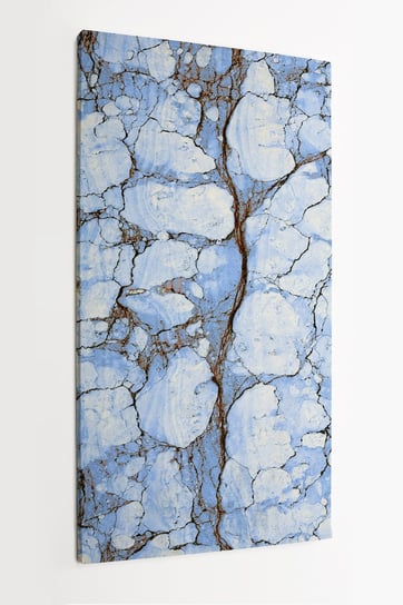 Obraz na płótnie HOMEPRINT, niebieski marmur, kamień ozdobny, abstrakcja, dekoracja 50x100 cm HOMEPRINT