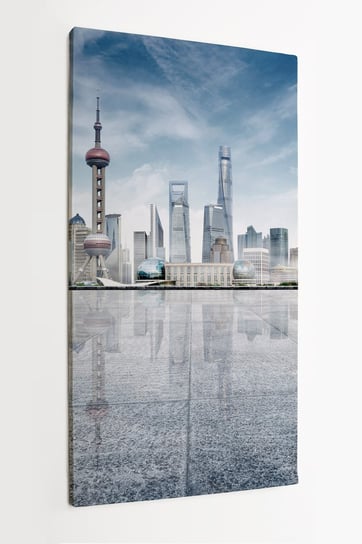 Obraz na płótnie HOMEPRINT, nowoczesne miasto, jasno, przyszłość , panorama 50x100 cm HOMEPRINT