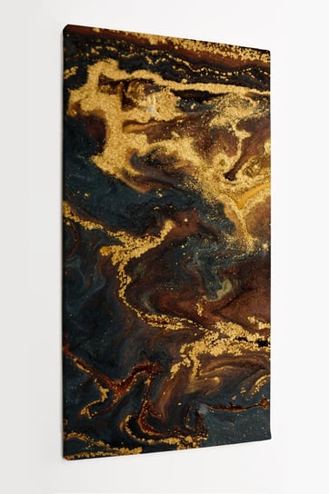 Obraz na płótnie HOMEPRINT, Obraz na płótnie HOMEPRINT, abstrakcja, efekt rozlanej farby, złoty marmur 50x100 cm HOMEPRINT