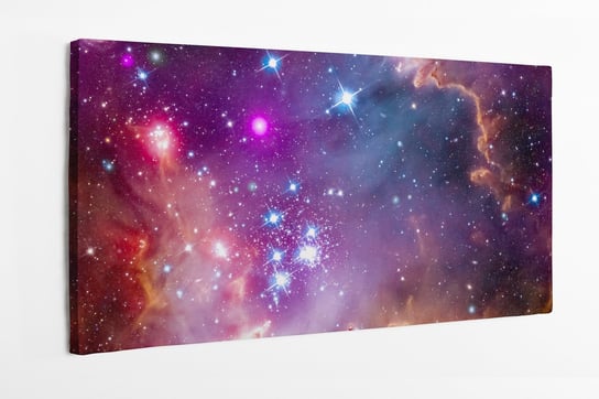 Obraz na płótnie HOMEPRINT,  odległe planety, gwiazdy, kolorowy kosmos 140x70 cm HOMEPRINT