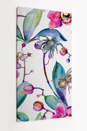 Obraz na płótnie HOMEPRINT, orchidea, storczyk, różowe pająki, tarantule, skakun 50x100 cm HOMEPRINT