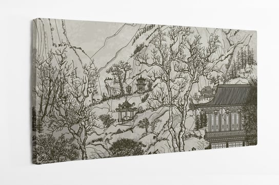 Obraz na płótnie HOMEPRINT, orientalny pejzaż 125x50 cm HOMEPRINT