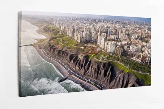 Obraz na płótnie HOMEPRINT, panorama miasta Limy z Miraflores, Peru 120x60 cm HOMEPRINT