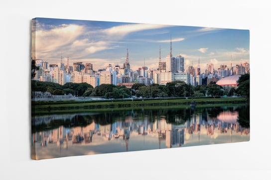 Obraz na płótnie HOMEPRINT, panorama miasta, park Ibirapuera, Sao Paulo, Brazylia 120x50 cm HOMEPRINT