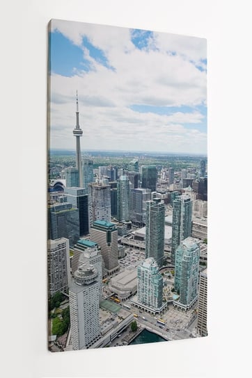 Obraz na płótnie HOMEPRINT, panorama miasta Toronto, widok z lotu ptaka 60x120 cm HOMEPRINT