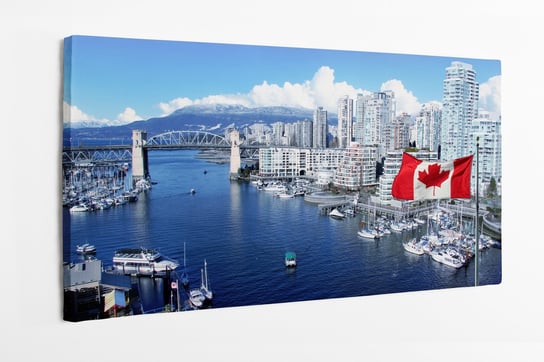 Obraz na płótnie HOMEPRINT, panorama, miasto, Vancouver, Kanada 120x60 cm HOMEPRINT
