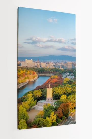 Obraz na płótnie HOMEPRINT, panorama, miasto, widok z góry, Osaka, Japonia 50x100 cm HOMEPRINT