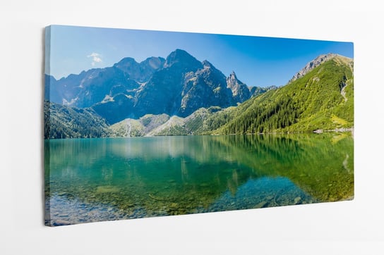 Obraz na płótnie HOMEPRINT, panorama, Morskie Oko, jezioro, góry, Tatry, Polska, pasmo górskie, szczyt górski 100x50 cm HOMEPRINT