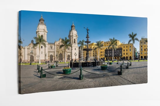 Obraz na płótnie HOMEPRINT, panorama, plac główny, kościół katedralny, Lima 100x50 cm HOMEPRINT