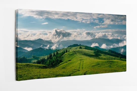 Obraz na płótnie HOMEPRINT, panorama porannej dzikiej przyrody wysoko w górach 120x60 cm HOMEPRINT