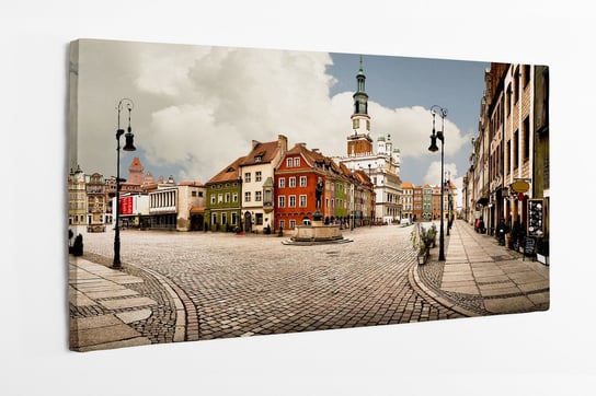 Obraz na płótnie HOMEPRINT, panorama, rynek, Poznań, Polska 100x50 cm HOMEPRINT