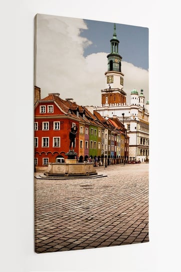 Obraz na płótnie HOMEPRINT, panorama, rynek, Poznań, Polska 50x100 cm HOMEPRINT