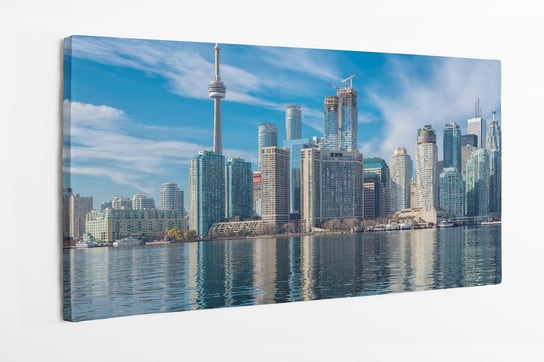 Obraz na płótnie HOMEPRINT, panorama, Toronto z CN Tower nad jeziorem Ontario, Kanada 100x50 cm HOMEPRINT