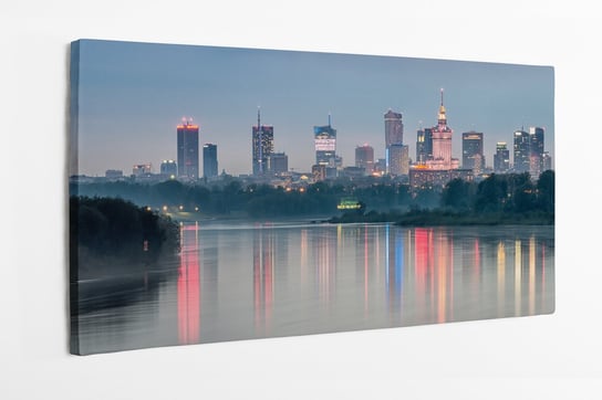 Obraz na płótnie HOMEPRINT, panorama Warszawy, Wisła, Polska 100x50 cm HOMEPRINT