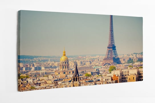 Obraz na płótnie HOMEPRINT, panorama, wieża eiffla, Paryż, Francja 100x50 cm HOMEPRINT