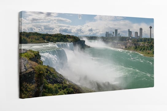 Obraz na płótnie HOMEPRINT, Panorama wodospadu Niagara, taras widokowy na miasto 120x60 cm HOMEPRINT