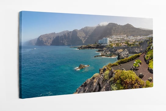 Obraz na płótnie HOMEPRINT, panorama, wybrzeże, Puerto de Santiago, Teneryfa, Hiszpania 100x50 cm HOMEPRINT