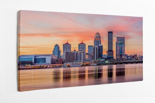 Obraz na płótnie HOMEPRINT, panorama, zachód słońca, miasto Louisville, Kentucky, USA 120x60 cm HOMEPRINT