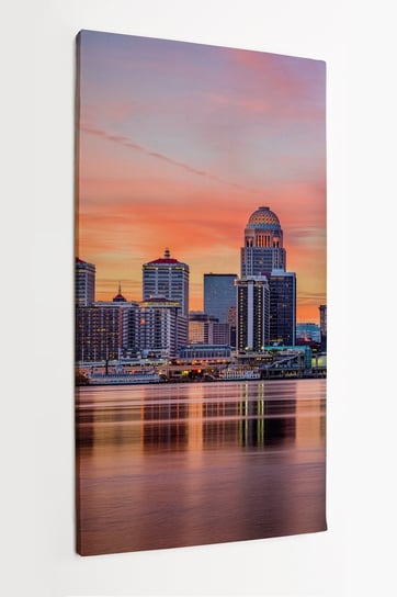 Obraz na płótnie HOMEPRINT, panorama, zachód słońca, miasto Louisville, Kentucky, USA 50x100 cm HOMEPRINT
