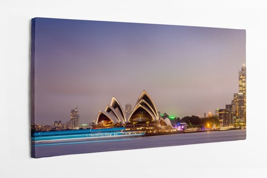 Obraz na płótnie HOMEPRINT, panorama, zachód słońca, Sydney Opera, Australia 100x50 cm HOMEPRINT