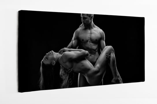 Obraz na płótnie HOMEPRINT, para, nagie ciało, kobieta, mężczyzna, nagość zakryta 100x50 cm HOMEPRINT