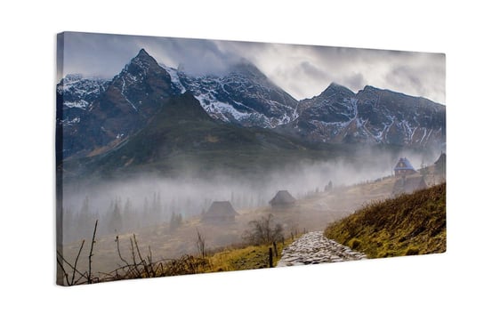 Obraz na płótnie HOMEPRINT, Park narodowy Dolina Gąsienicowa, Tatry, Góry we mgle 120x50 cm HOMEPRINT
