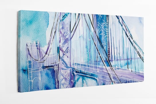 Obraz na płótnie HOMEPRINT, pejzaż abstrakcyjnego mostu w Nowego Yorku 140x70 cm HOMEPRINT