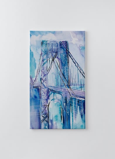 Obraz na płótnie HOMEPRINT, pejzaż abstrakcyjnego mostu w Nowego Yorku 50x100 cm HOMEPRINT