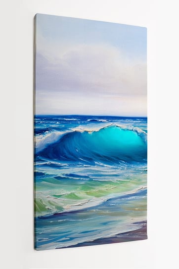 Obraz na płótnie HOMEPRINT, pejzaż morski, morze, plaża, farby 50x100 cm HOMEPRINT