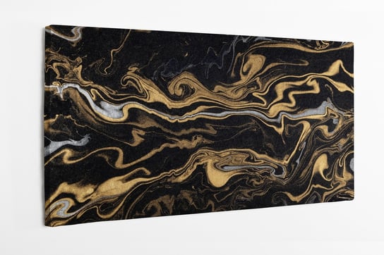 Obraz na płótnie HOMEPRINT, piękne marmurowe tło z rozsypanym złotym brokatem 120x60 cm HOMEPRINT