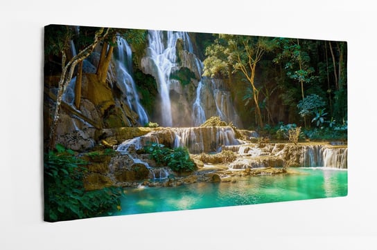 Obraz na płótnie HOMEPRINT,  Piękny wodospad Kuang Si w Laosie 100x50 cm HOMEPRINT