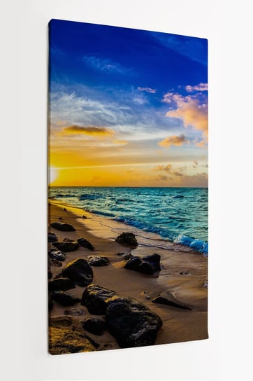 Obraz na płótnie HOMEPRINT, plaża, egzotyka, zachód słońca, North Shore ,Hawaje 50x100 cm HOMEPRINT