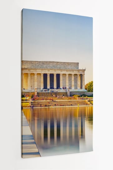 Obraz na płótnie HOMEPRINT, pomnik Lincolna, basen w Waszyngtonie, USA 50x100 cm HOMEPRINT