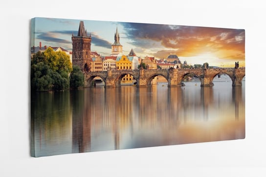 Obraz na płótnie HOMEPRINT, Praga, most Karola, Czechy, Republika Czeska 100x50 cm HOMEPRINT