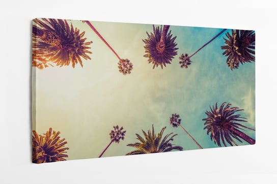 Obraz na płótnie HOMEPRINT, promienie słońca, palmy, Los Angeles 100x50 cm HOMEPRINT