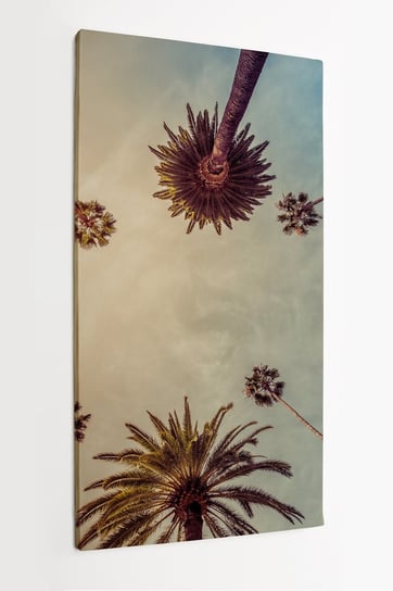Obraz na płótnie HOMEPRINT, promienie słońca, palmy, Los Angeles 50x100 cm HOMEPRINT