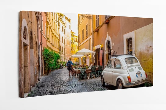 Obraz na płótnie HOMEPRINT, przytulna ulica w Trastevere w Rzymi 100x50 cm HOMEPRINT