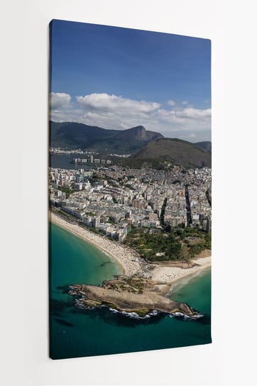Obraz na płótnie HOMEPRINT, Rio de Janeiro Ipanema Copacabana, Brazylia, miasto z lotu ptaka 50x100 cm HOMEPRINT