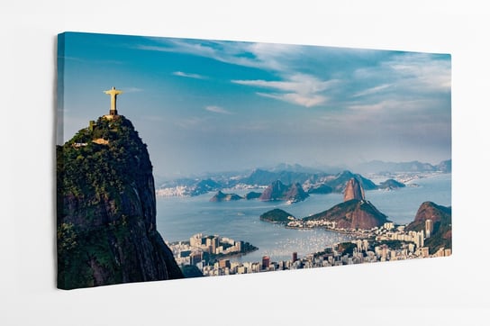 Obraz na płótnie HOMEPRINT, Rio De Janeiro z powietrza, Brazylia, Ameryka Południowa 100x50 cm HOMEPRINT