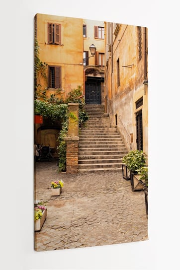 Obraz na płótnie HOMEPRINT, romantyczna uliczka w starej części Rzymu, Włochy 60x120 cm HOMEPRINT