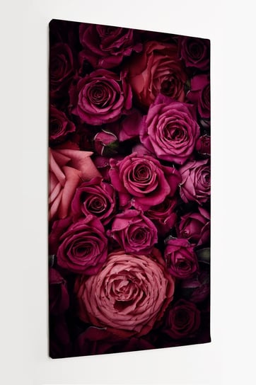 Obraz na płótnie HOMEPRINT, róże, tło, ciemne, kwiaty, płatki 50x100 cm HOMEPRINT