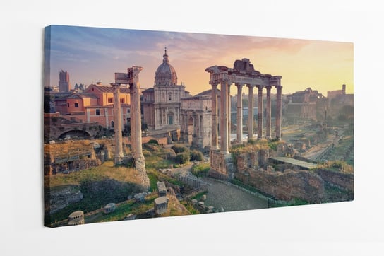Obraz na płótnie HOMEPRINT, rynek, Roman Forum, Rzym, Włochy, zabytek, zabytki, sztuka, architektura 100x50 cm HOMEPRINT