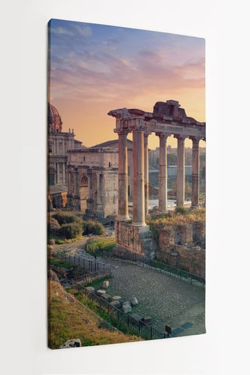 Obraz na płótnie HOMEPRINT, rynek, Roman Forum, Rzym, Włochy, zabytek, zabytki, sztuka, architektura 50x100 cm HOMEPRINT