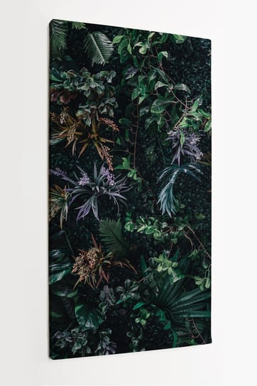 Obraz na płótnie HOMEPRINT, ściana zieleni, tropikalne rośliny 50x100 cm HOMEPRINT