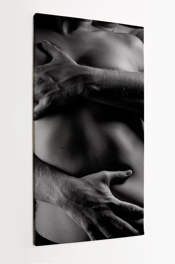 Obraz na płótnie HOMEPRINT, seksowne ciała mężczyzn i kobiet, czarno-białe, szarość, para, sensualne 50x100 cm HOMEPRINT